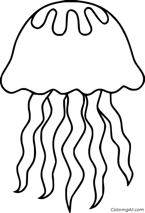 Jellyfish coloring pages for kids and adults