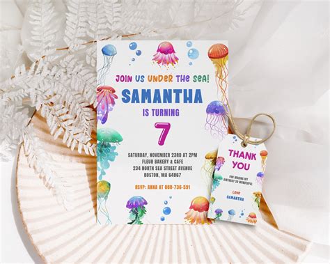 Jellyfish Invitation Template