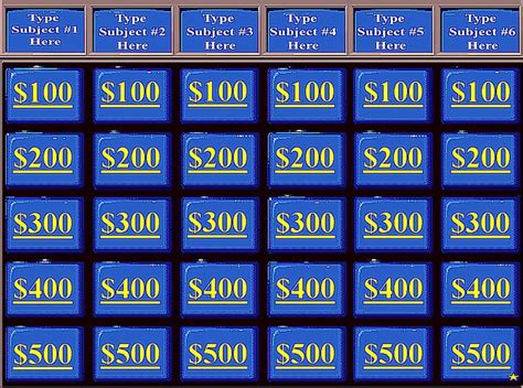 Jeopardy Template 9