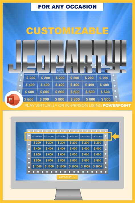 Jeopardy template with scoring system