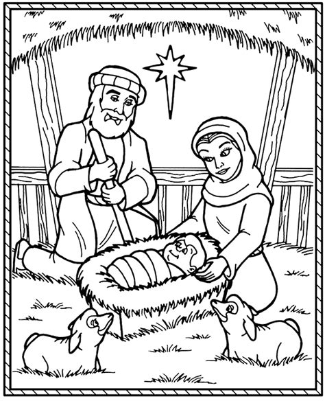 Jesus birth coloring pages