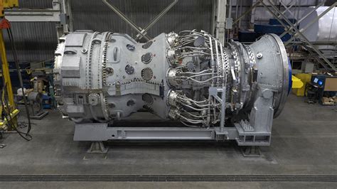 A close-up of a jet engine's turbine blades