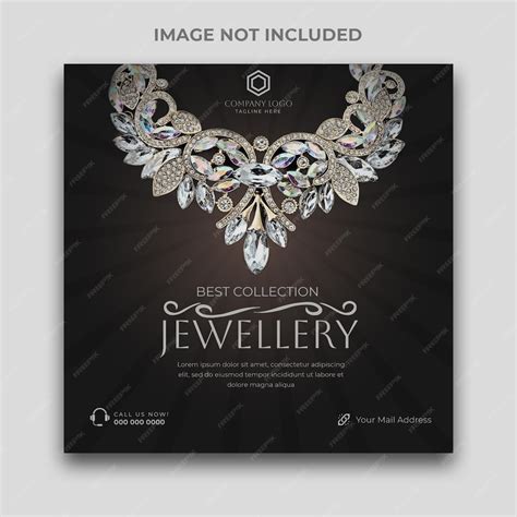 Jewelry Tag Template with Social Media