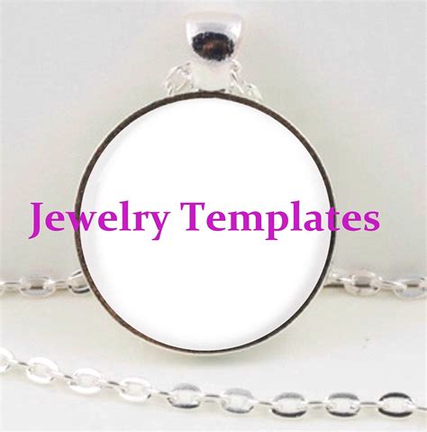 A jewelry display card template with a white background and a minimalist design