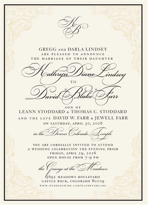 Jewish Wedding Invitation Template 10