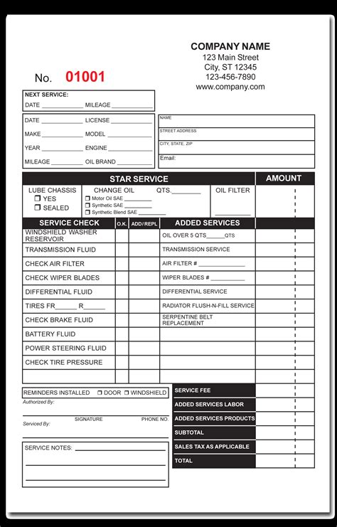 Jiffy Lube Oil Change Receipt Template 10