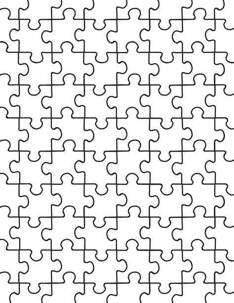 Jigsaw Puzzle Blank Template Design