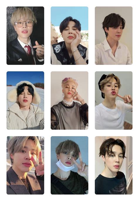 A customizable template for a Jimin photocard