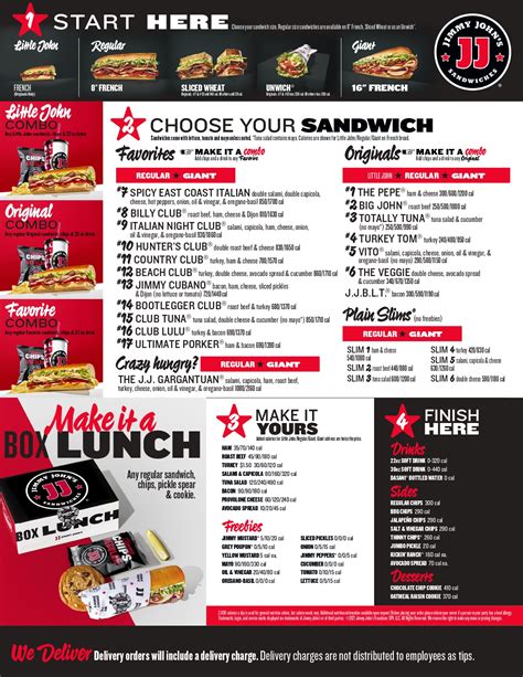 Jimmy John's Menu Gallery 3