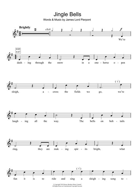 Jingle Bells Sheet Music for Instruments