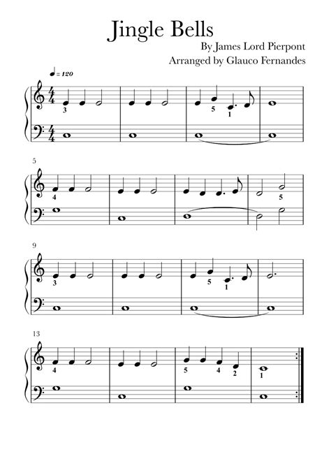 Jingle Bells Sheet Music for Piano