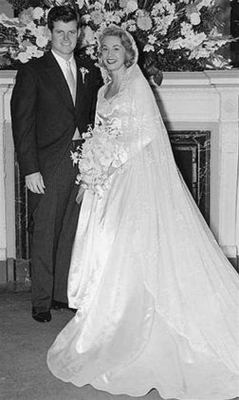 Joan Kennedy and Ted Kennedy on their wedding day