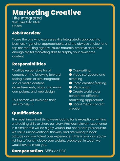 Understanding the job description