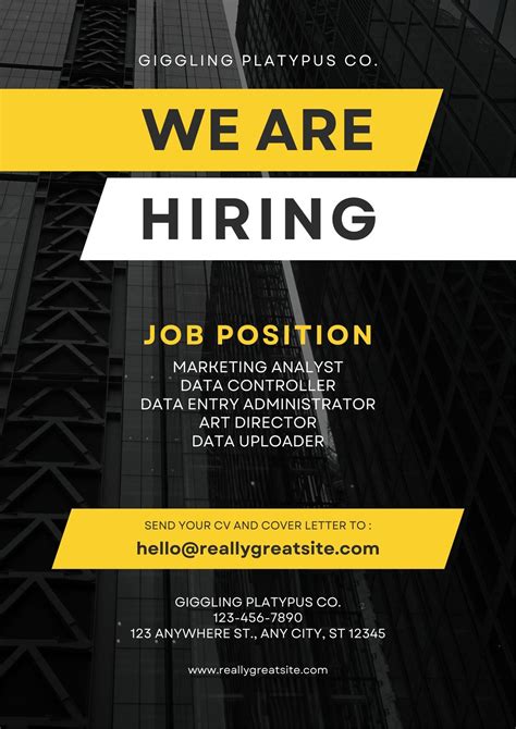 Job Flyer Template Canva