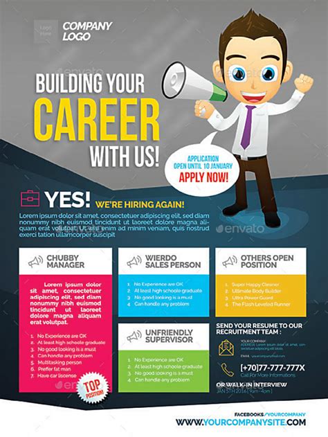 Job Flyer Template Design