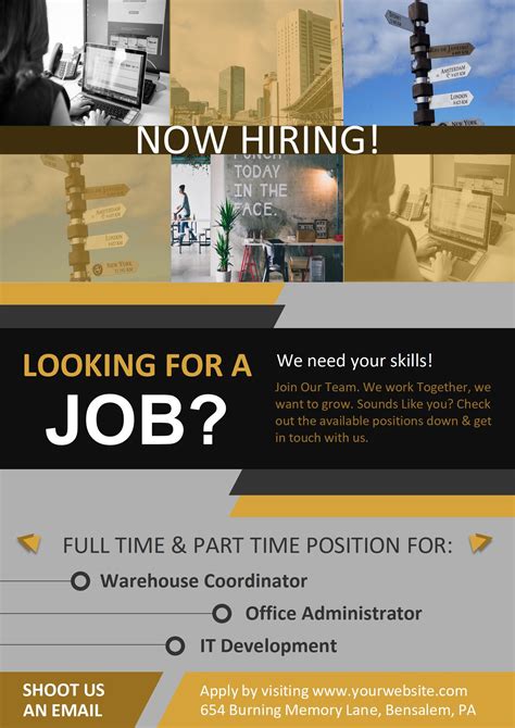 Job Flyer Template in Word Format