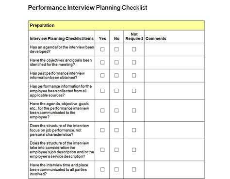 Job Interview Preparation Template