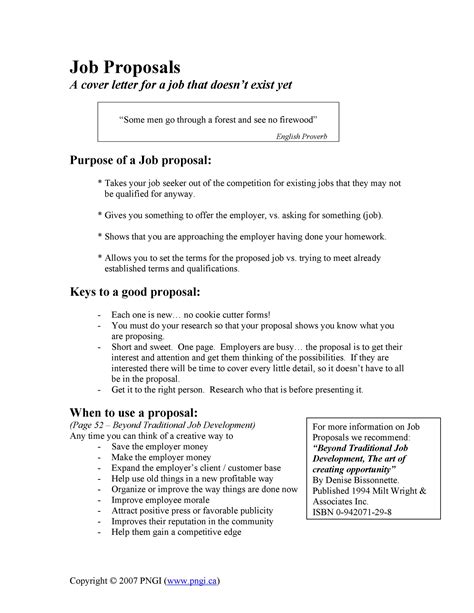 Job Proposal Template Style