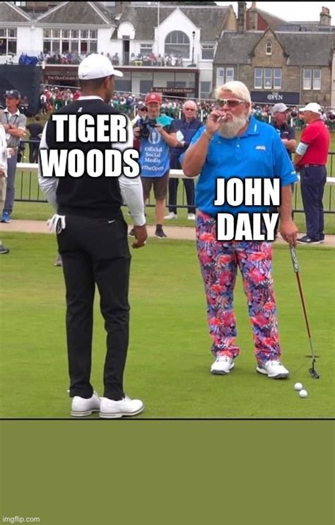 John Daly and Tiger Woods meme