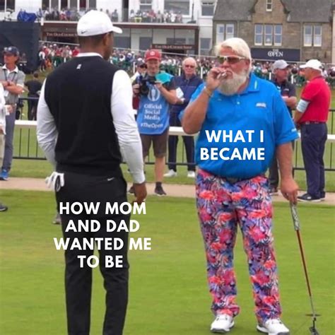 John Daly and Tiger Woods rivalry meme