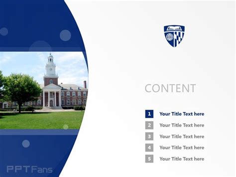 Johns Hopkins PowerPoint Template Designs Template Free