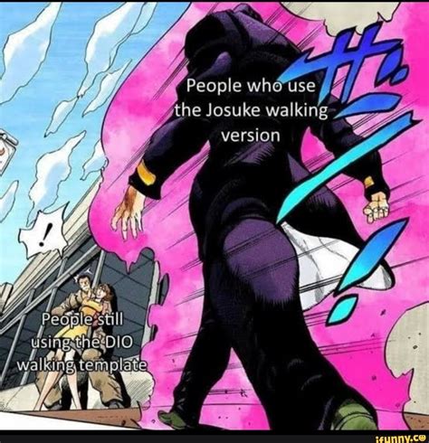 Jojo walking meme template humor