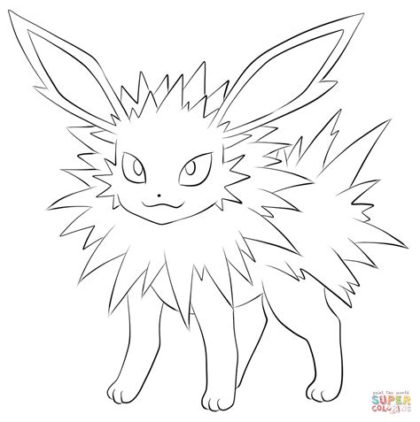 Jolteon Coloring Page