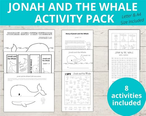 Jonah and Whale Bible Activities for Kids