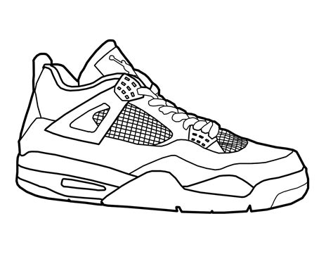 Coloring Pages for Kids Jordan Shoes