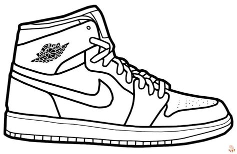 Free Coloring Pages Jordan Shoes