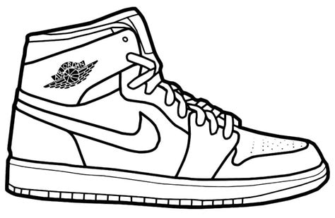 Jordan Shoes Coloring Pages for Kids