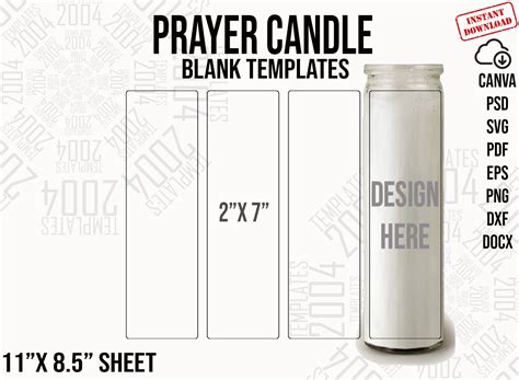 Journal Prayer Candle Template