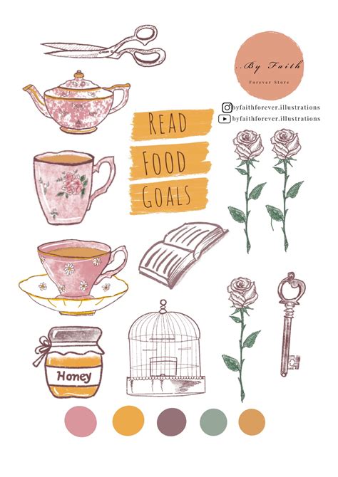 Printable Journaling Stickers Design