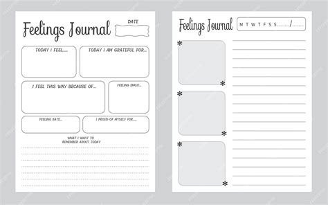 Ideas for journaling templates