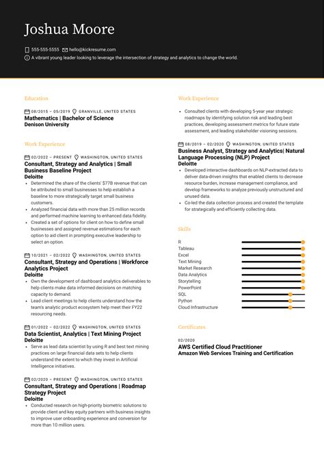 JPMorgan Resume Template 1