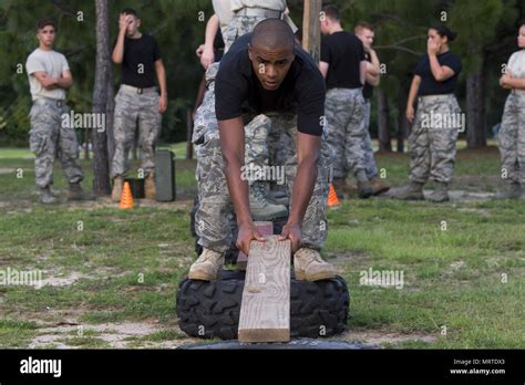 JROTC cadets participating in a team-building activity