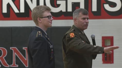 JROTC cadets receiving scholarships