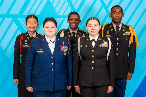 JROTC cadets participating in a military career fair