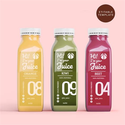 Juice Bottle Label Design