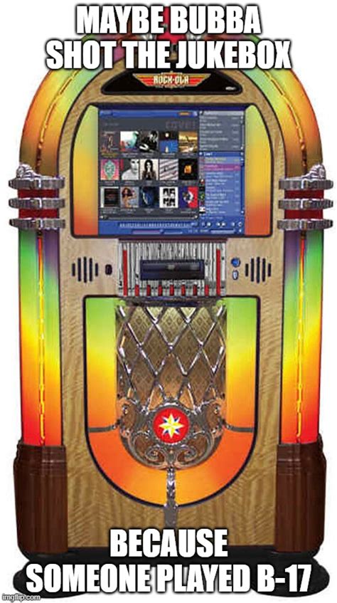 A humorous image of a person trying to choose a song on a jukebox