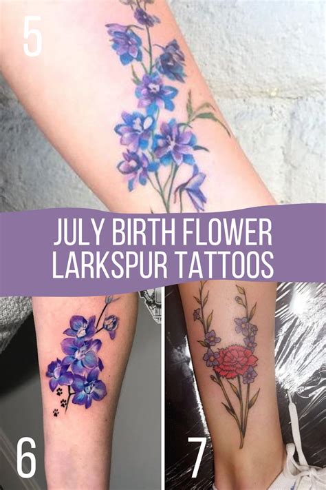 July birth flower tattoo aftercare and maintenance