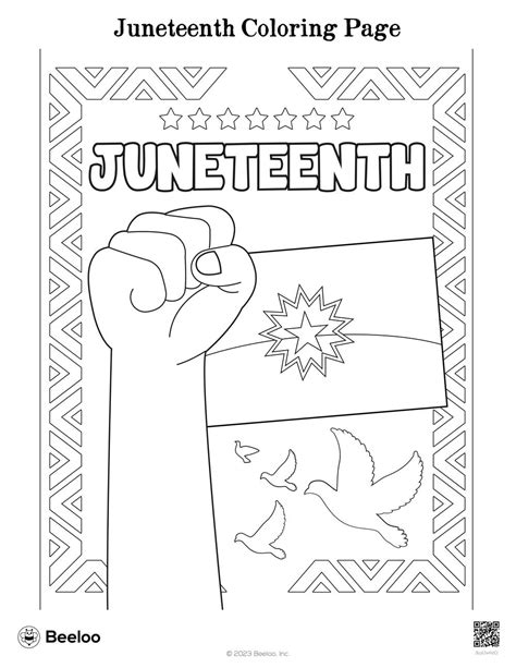 Juneteenth celebration coloring pages for kids