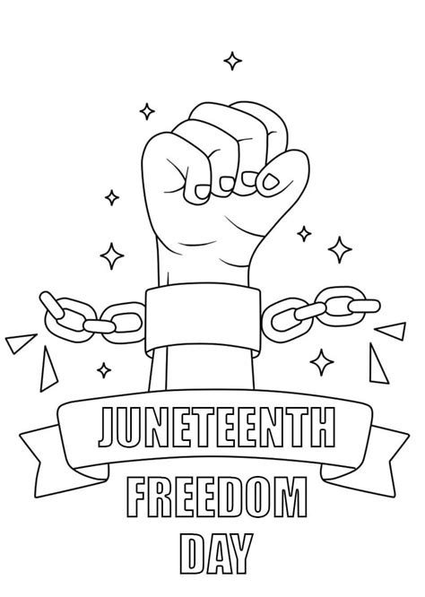 Juneteenth coloring pages free printable for kids