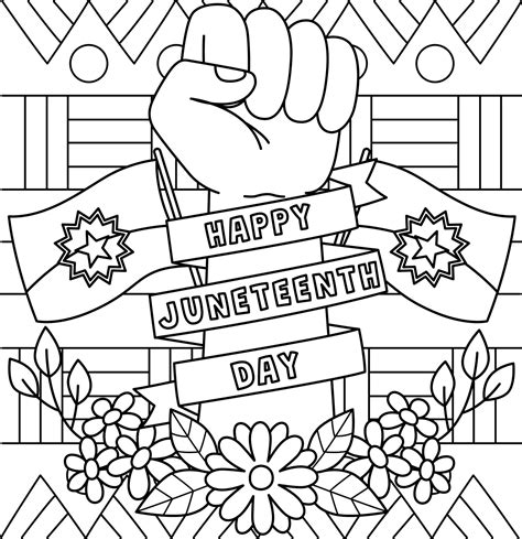 Juneteenth coloring pages PDF for kids