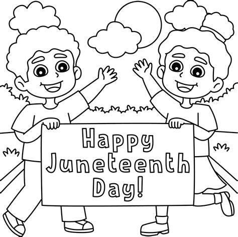 Juneteenth parade coloring pages for kids