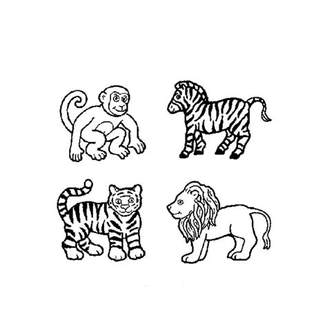 Jungle animal coloring pages