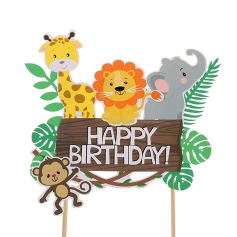 Free Printable Jungle Safari Lion Cake Topper