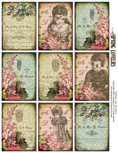 Vintage-Inspired Junk Journal Printable Collage