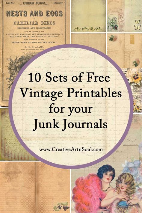 Using Vintage Printables in Your Junk Journal