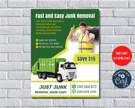 Junk Removal Brochure Template